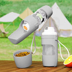 Portable Pet Water Bottle with Food Storage - Perfect for Dogs and Cats on the Go!