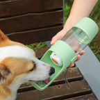 Portable Pet Water Bottle with Food Storage - Perfect for Dogs and Cats on the Go!