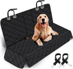 Waterproof Dog Car Seat Cover – Non-Slip Back Seat Protector with Middle Armrest Fit for Cars, Trucks & SUVs (Black)