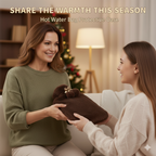 Plush Hot Water Bottle Cover – Removable Faux Fur Hand Warmer, Cozy Winter Comfort & Pain Relief