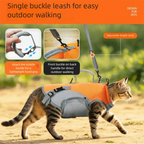 Hands-Free Pet Carrier Backpack – Breathable, Full-Support Design with Detachable Cooling Jacket & Horizontal Hug Fit