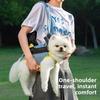 Portable Dog Chest Strap Carrier – Lightweight Travel Bag for Small Pets with Secure Fit & Hands-Free Design