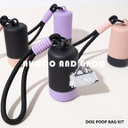 Portable Pet Waste Bag Dispenser – Color-Matched Dog Poop Scooper & Garbage Holder for Outdoor Cleanup