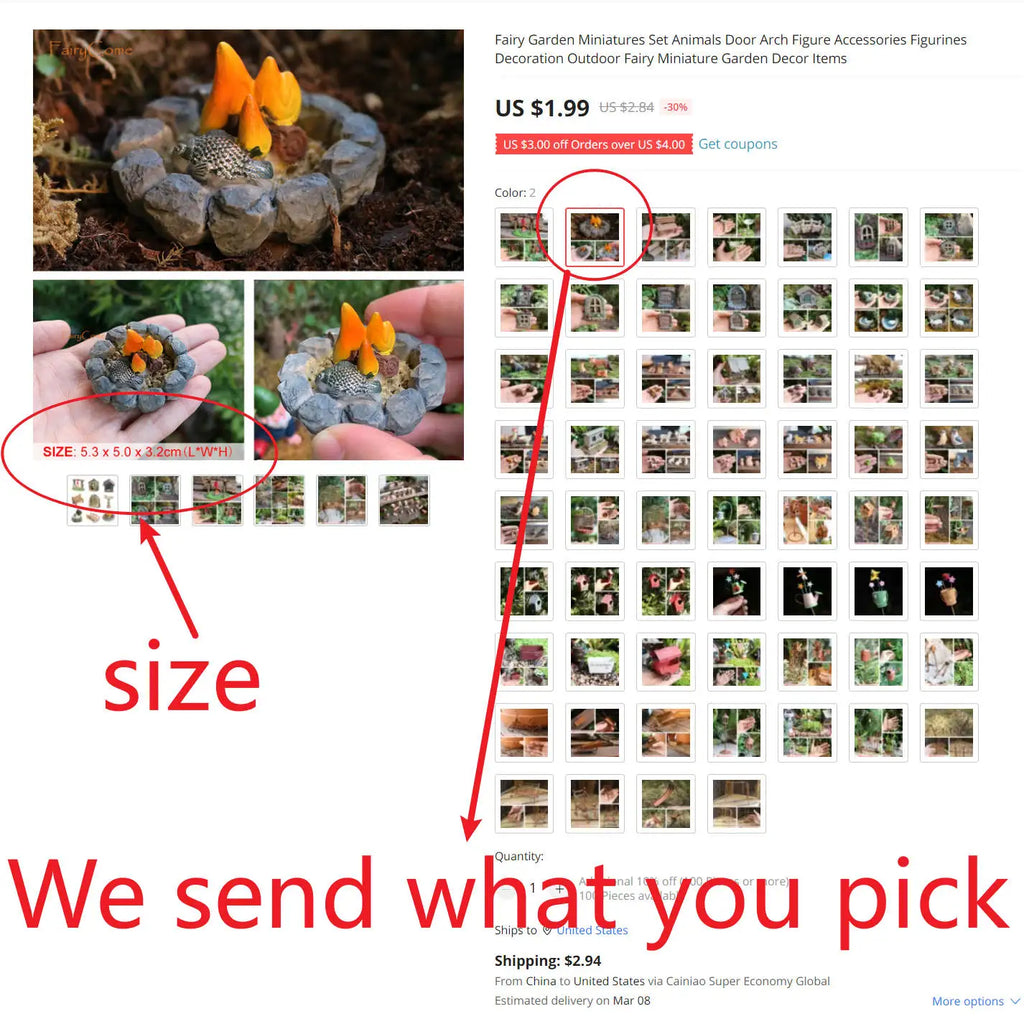 Miniature Fairy Garden Kit – Outdoor Decor with Animal Figures, Door Arch & Craft Accessories