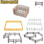 Farm Simulation Miniatures – 10PCS Fence, Cow, Vegetable & Gate Models for DIY Ranch Scenes