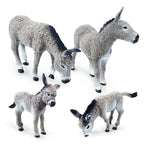 Plastic Donkey Figurine – Miniature Animal Model for Crafts, Gifts & Home Accessories