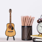 Mini Wooden Guitar Model – Decorative Display for Home, Office & Craft Projects