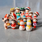 - Mini Couple Figurines – PVC Christmas Gift Set for Bonsai, Microlandscape & Holiday Decoration
