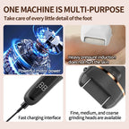 Rechargeable Electric Callus Remover – Professional Pedicure Foot File with 3 Grinding Heads