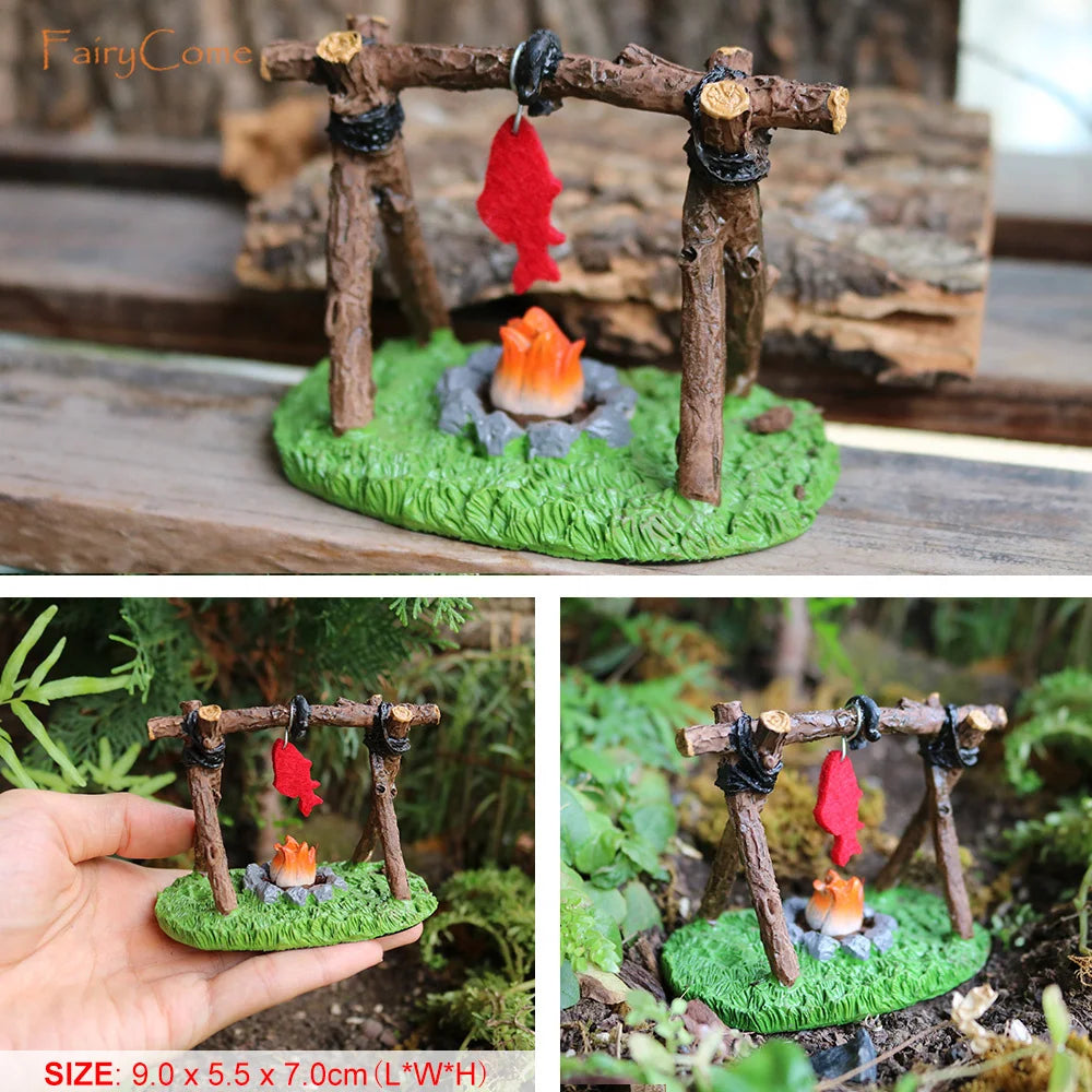 Miniature Fairy Garden Kit – Outdoor Decor with Animal Figures, Door Arch & Craft Accessories