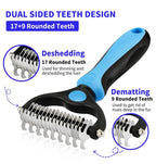 Double-Sided Pet De-shedding Brush – Stainless Steel Grooming Comb for Dogs & Cats | Reduces Shedding & Mats