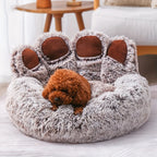 Bear Paw Pet Bed – Soft, Fluffy Sofa for Small to Large Dogs & Cats