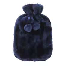 Plush Hot Water Bottle Cover – Removable Faux Fur Hand Warmer, Cozy Winter Comfort & Pain Relief