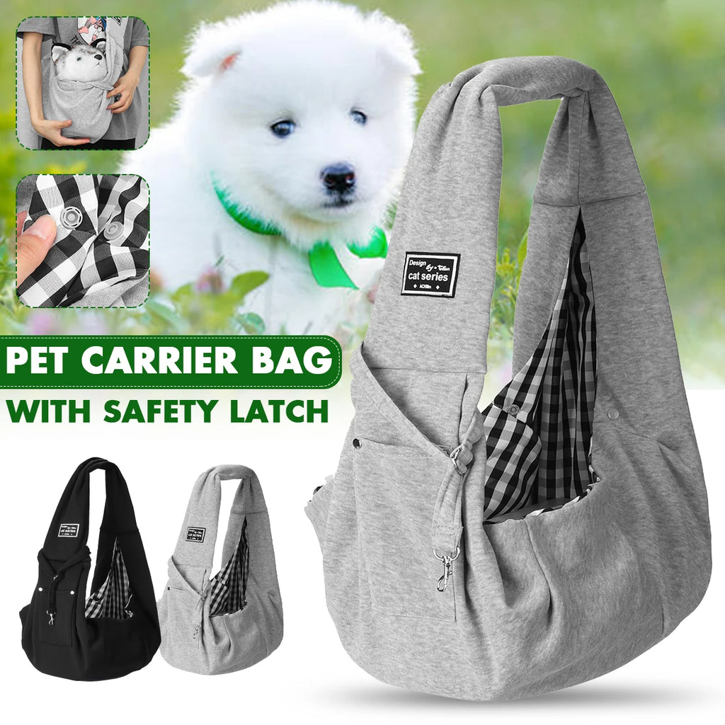 Cotton Pet Sling Carrier – Comfortable Single-Shoulder Travel Bag for Small Dogs, Cats & Puppies