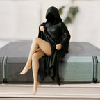 Mysterious Woman Figurine – Gothic Resin Sculpture for Fireplace, Bookshelf & Home Accents