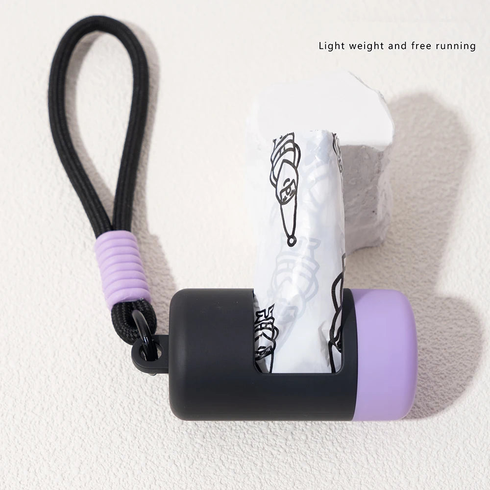 Portable Pet Waste Bag Dispenser – Color-Matched Dog Poop Scooper & Garbage Holder for Outdoor Cleanup