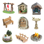 Miniature Fairy Garden Kit – Outdoor Decor with Animal Figures, Door Arch & Craft Accessories