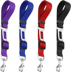 Dog Seat Belt, Dog Car Adjustable Seatbelts for Vehicle Nylon Pet Safety Heavy Duty & Elastic Car Harness for Dogs