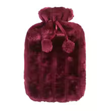 Plush Hot Water Bottle Cover – Removable Faux Fur Hand Warmer, Cozy Winter Comfort & Pain Relief