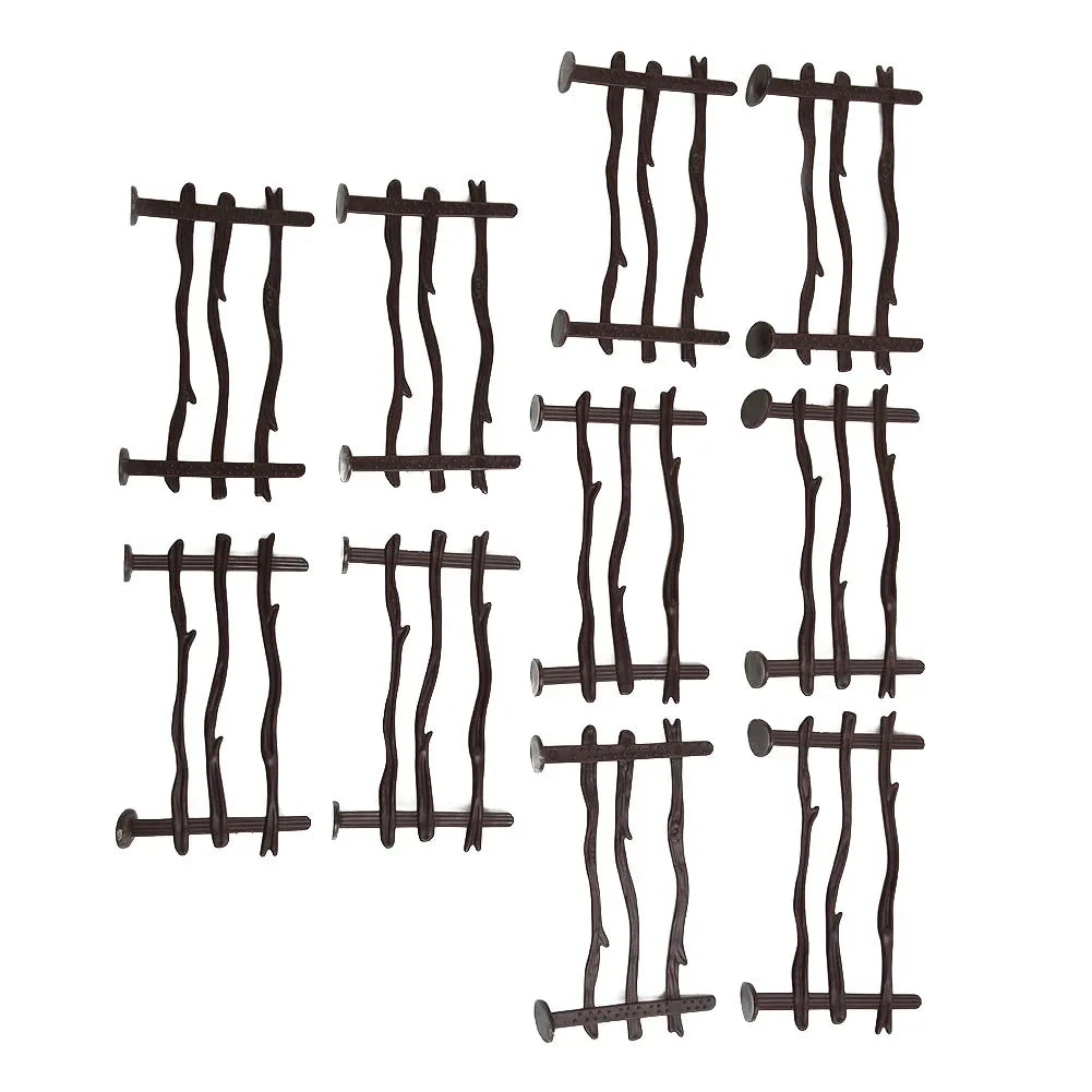 Farm Simulation Miniatures – 10PCS Fence, Cow, Vegetable & Gate Models for DIY Ranch Scenes