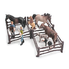 Farm Simulation Miniatures – 10PCS Fence, Cow, Vegetable & Gate Models for DIY Ranch Scenes