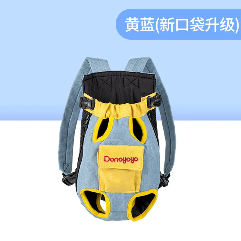 Portable Dog Chest Strap Carrier – Lightweight Travel Bag for Small Pets with Secure Fit & Hands-Free Design