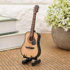 Mini Wooden Guitar Model – Decorative Display for Home, Office & Craft Projects