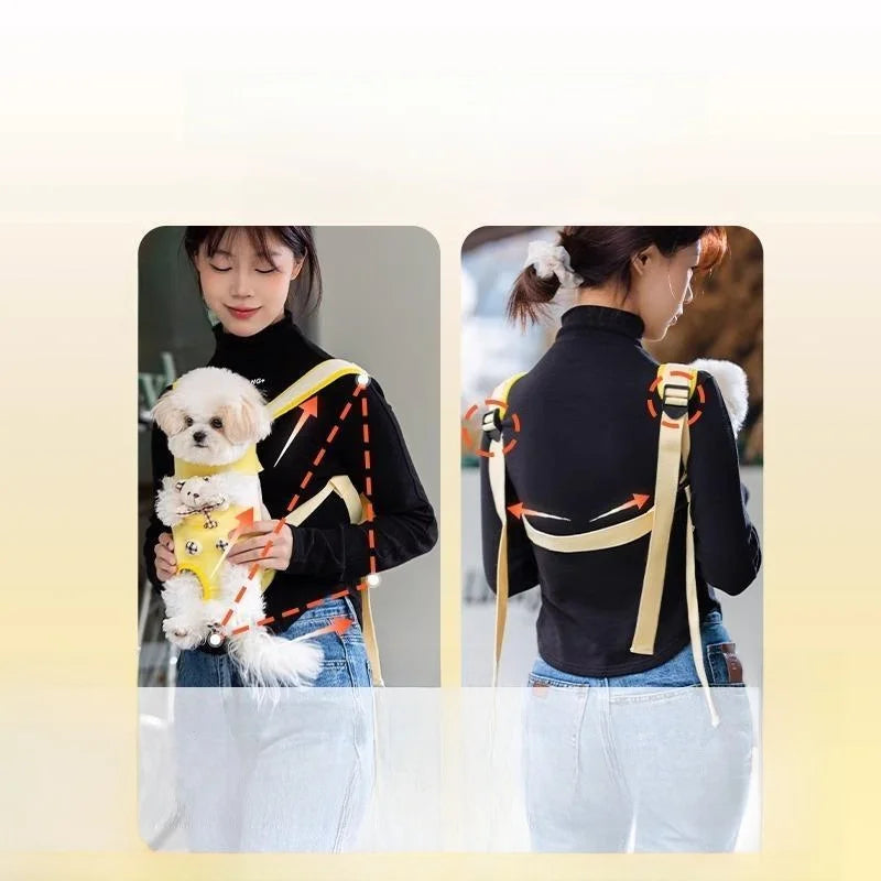 Portable Dual-Shoulder Pet Carrier – Lightweight Travel Backpack for Small Dogs & Cats, Easy to Carry Outdoors