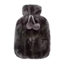 Plush Hot Water Bottle Cover – Removable Faux Fur Hand Warmer, Cozy Winter Comfort & Pain Relief