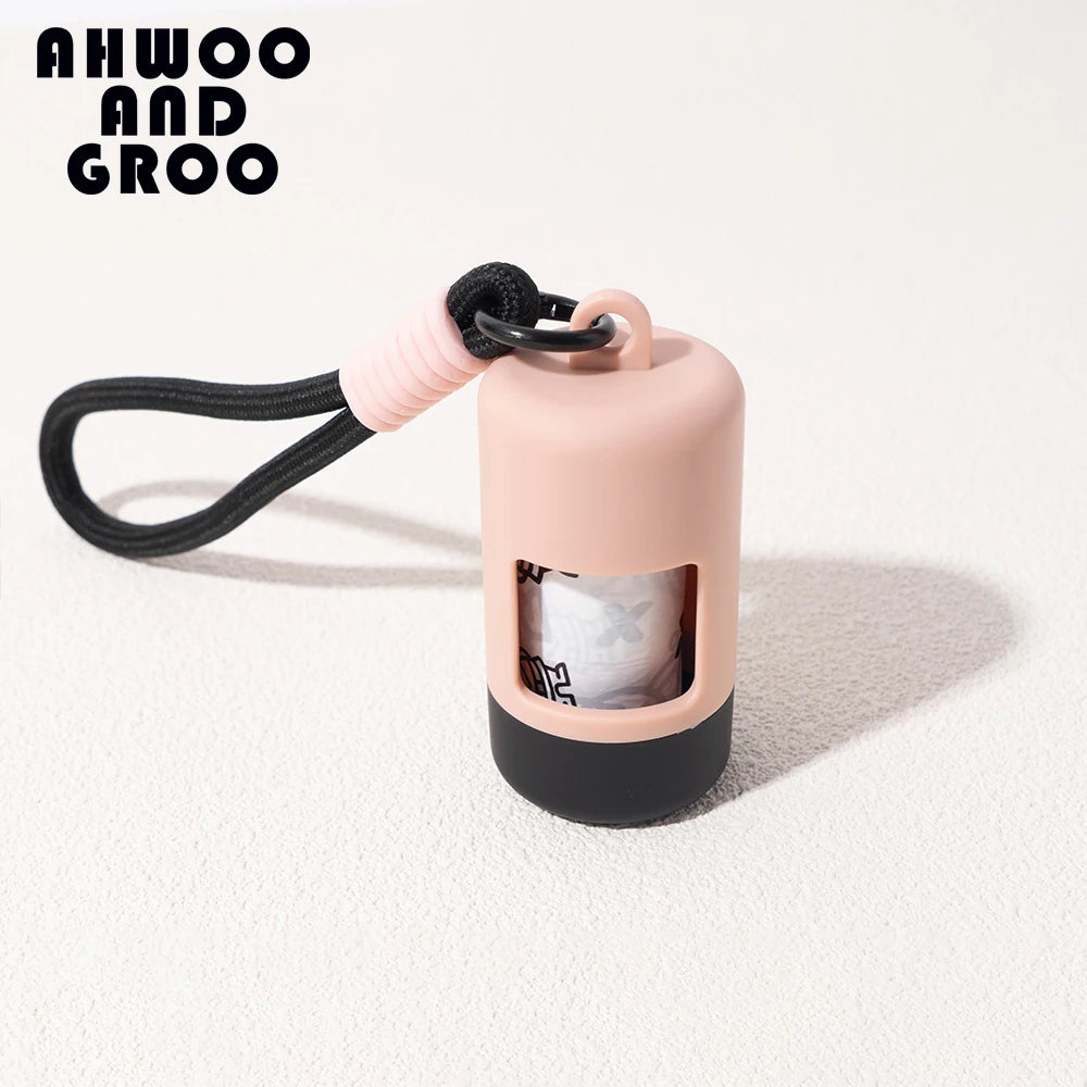 Portable Pet Waste Bag Dispenser – Color-Matched Dog Poop Scooper & Garbage Holder for Outdoor Cleanup