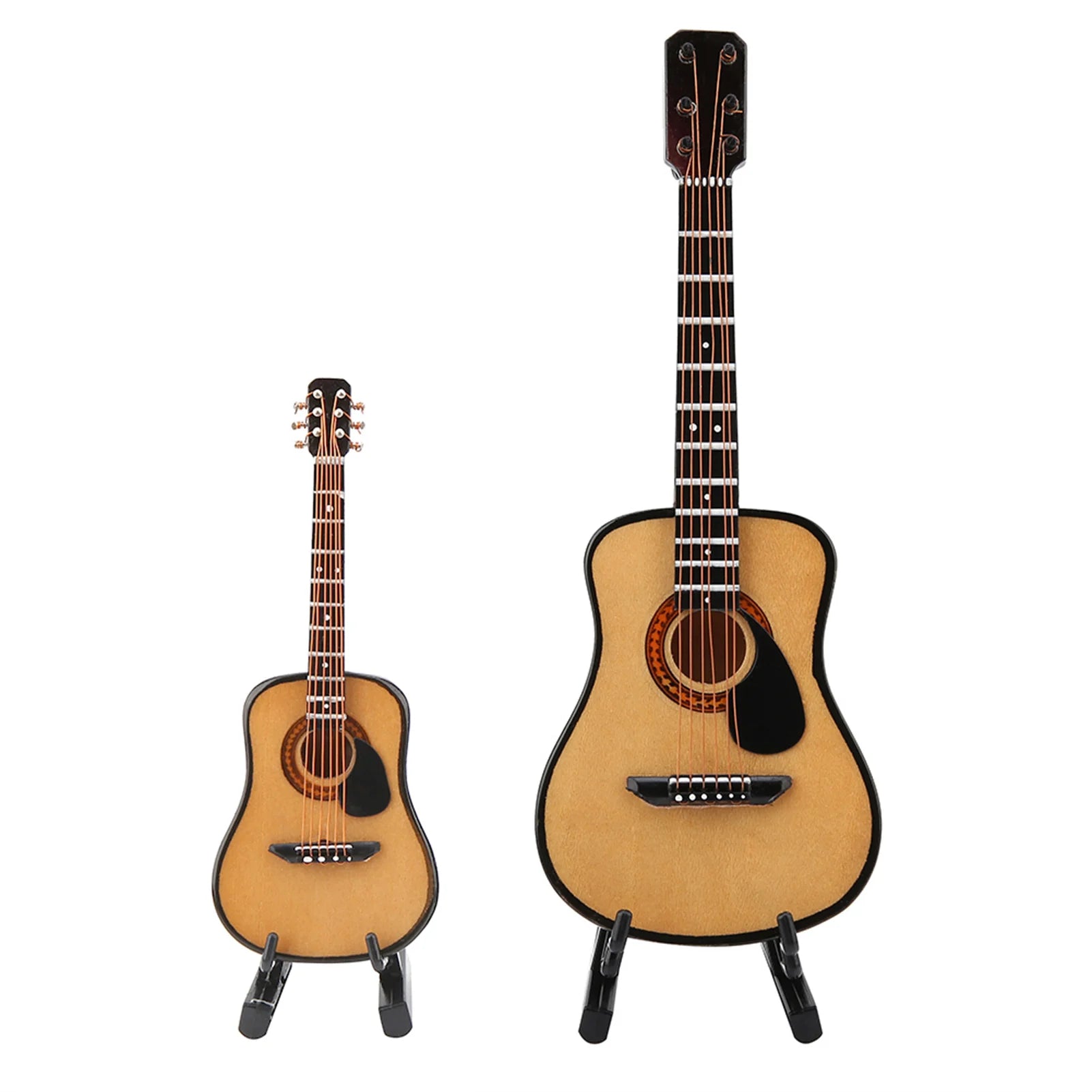 Mini Wooden Guitar Model – Decorative Display for Home, Office & Craft Projects