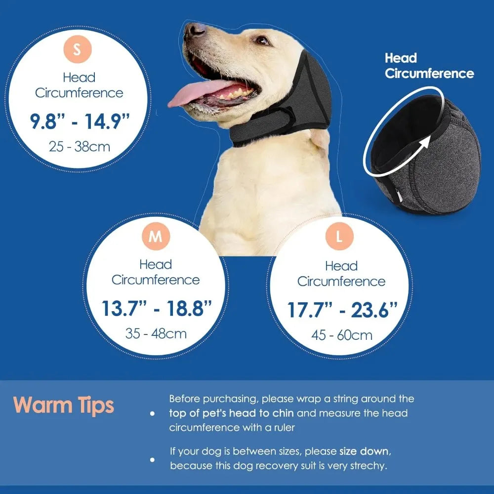 Waterproof Dog Ear Muffs – Noise-Reducing Calming Hood for Swimming, Grooming & Anxiety Relief