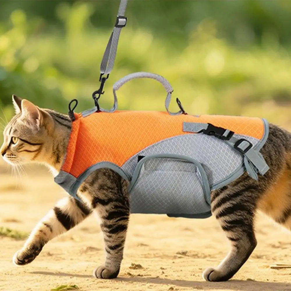 Hands-Free Pet Carrier Backpack – Breathable, Full-Support Design with Detachable Cooling Jacket & Horizontal Hug Fit