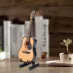 Mini Wooden Guitar Model – Decorative Display for Home, Office & Craft Projects