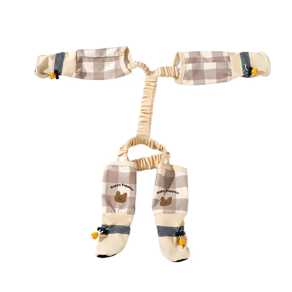 LuxeVanta Waterproof Dog Jumpsuit with Boots – Full-Leg Coverage, Dust-Proof & Breathable Pet Outfit for Outdoor Walk